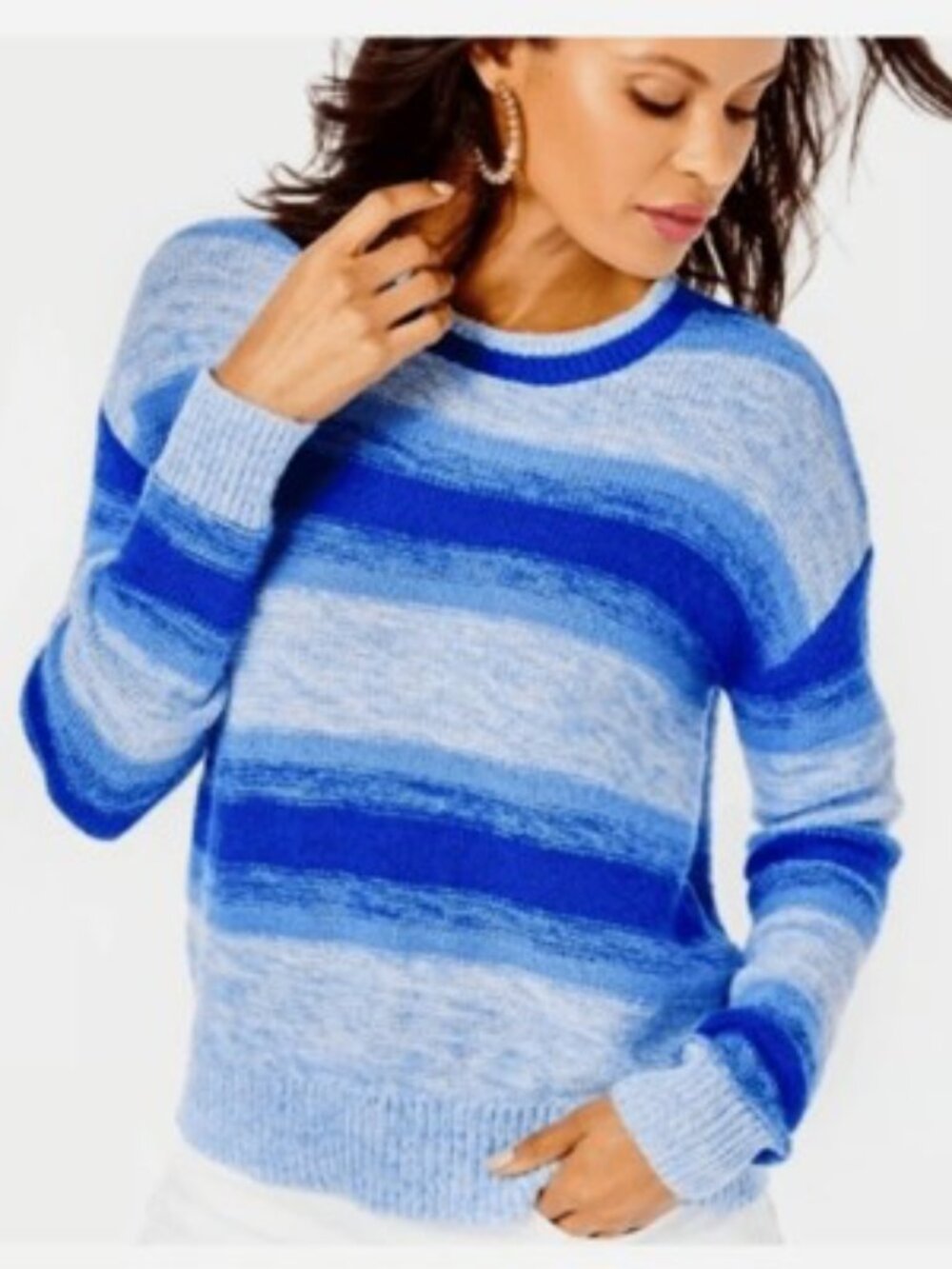LILLY PULITZER Elannie Long Sleeve Sweater Blue Ombre Size M
